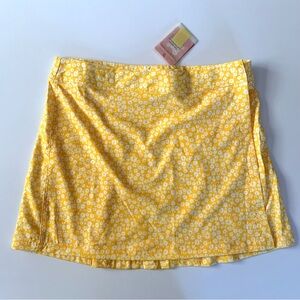 Rip Skirt Hawaii Yellow Floral Medium Length 1 Mini Short Tropical Swim Cover
